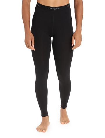 Base Layers Icebreaker BodyfitZone™ Merino 200 Zone Thermal Leggings Femme Noir | FR 1865HAPK